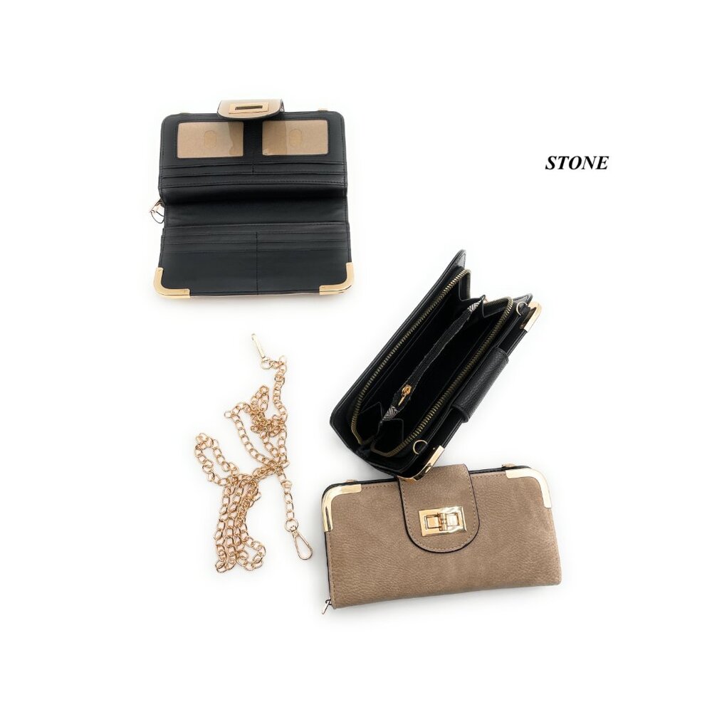 Twist Lock Crossbody Wallet | Sleek On-the-Go Bag. NWT